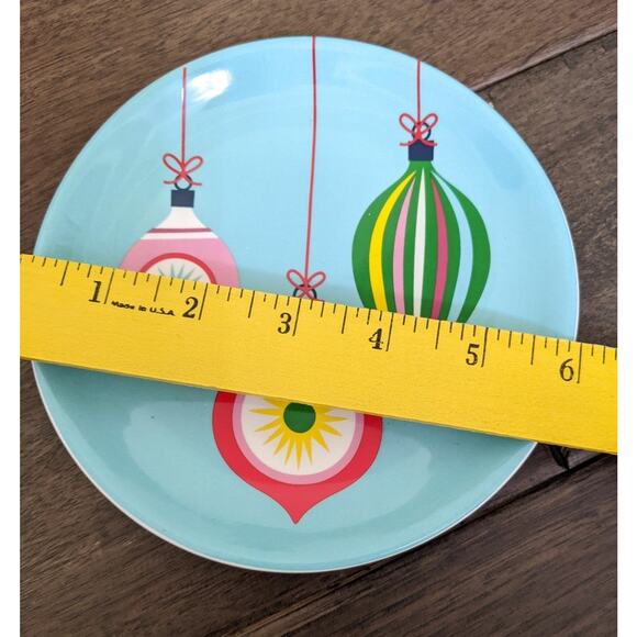 Set lot 2 Midcentury retro style Holiday Dessert Plates Christmas ornaments - Picture 2 of 3